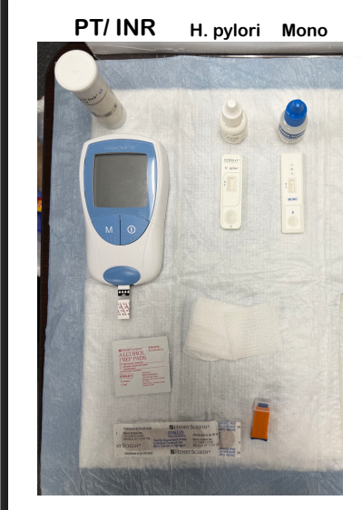 <ul><li><p><strong>Units</strong>: Results are reported in mg/dL.</p><p></p></li><li><p></p><p><strong>Supplies</strong>: Gather a lancet, alcohol wipe, gauze, and glucometer.</p><p></p></li><li><p><strong>Procedure</strong>:</p><ul><li><p>Locate and warm the 4th digit (ring finger).</p><p></p></li><li><p>Insert the glucose strip into the glucometer and wait for the start signal.</p><p></p></li><li><p>Clean the site and puncture with the lancet.</p><p></p></li><li><p>Wipe away the first drop of blood with gauze.</p><p></p></li><li><p>Apply the glucose strip to the blood until the meter fills and beeps.</p><p></p></li><li><p>Have the patient hold gauze on the finger and apply a bandage.</p></li></ul></li></ul><p></p>