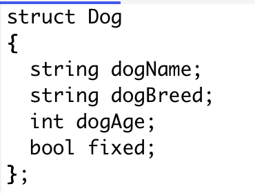 <p>given the structure declaration, what is the Tag of the structure</p>