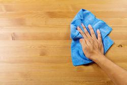 <p>v. To clean or dry a surface by rubbing it with a cloth, a piece of paper, or your hand</p>