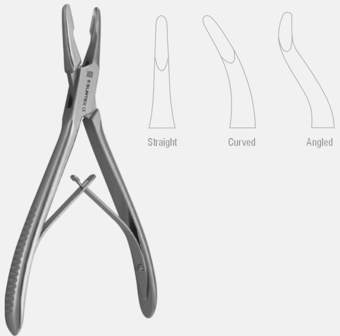<p>Heavyweight plier like instrument with sharp edge, scoop shaped tip used to gouge out and cut bone fragments. Used to access surgical sites and reshape bone</p>