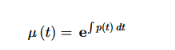 <p>Normally, linear differential equations cannot be easily solved in their current form; however, if we introduce an integrating factor, then we can easily solve for its solution. </p><p></p><p>The integrating factor is always the exponent of the integral of the middle term. </p><p></p><p></p>
