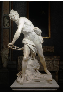 <p>Gian Lorenzo Bernini</p><p>-represent the main idealize of Borque as it revisits styles from Roame and Greece and capture the exact instant of action </p><p>-Renaissance works = calm, balanced, ideal</p><p>Bernini = dynamic, unstable, energetic</p>