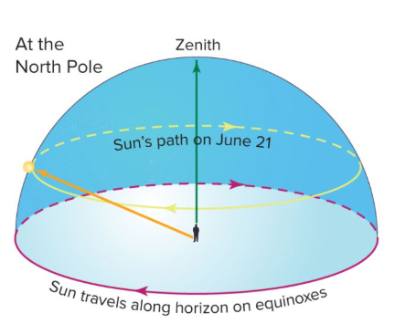 <p>The Annual Path of the Sun at the North Pole</p>