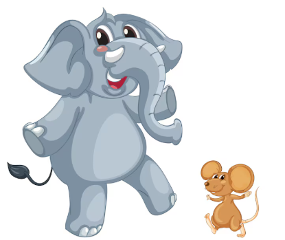 <p>nhỏ >< to </p>