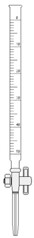 <p>A graduated glass tube with a tap at one end, for delivering known volumes of a liquid, especially in titrations</p>