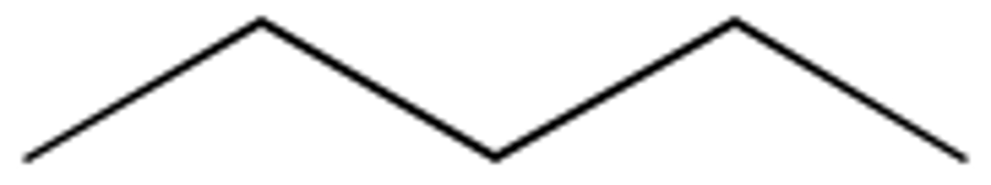 <p>5 carbons (pentane)</p>