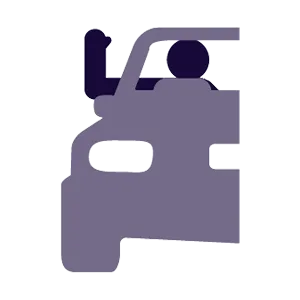 <p>The driver’s left hand and arm are extended upward. This hand signal means that the driver plans to:</p>