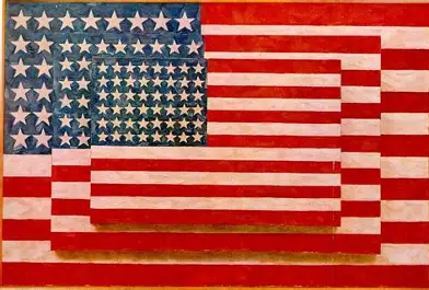 <p>Jasper Johns<br>Three Flags<br>1958</p>