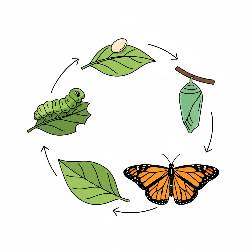 <p>A series of different stages of development that all living things go through.</p>