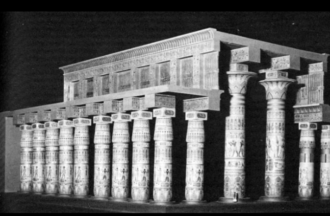 <p>Model reconstruction of ___ ___, Temple of Amun at Karnak, 1350-1205 BCE.</p>