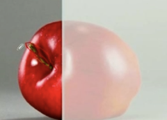 <p>The stem of the apple represents and area of low/high spatial frequency.</p>