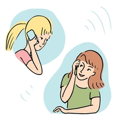<p>They talk ___ the phone</p>