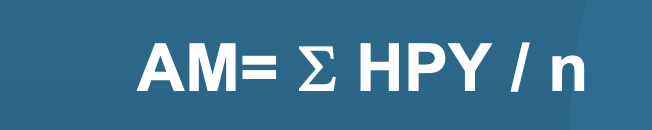 <p>average yearly return (results in %);<strong>ΣHPY</strong> = Sum of all Holding Period Yields</p><p><strong>n</strong> = Number of years</p><p></p>