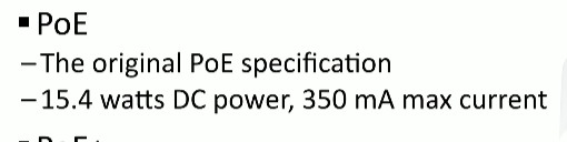 <p>15.4 watts dc power 350 ma max current</p>