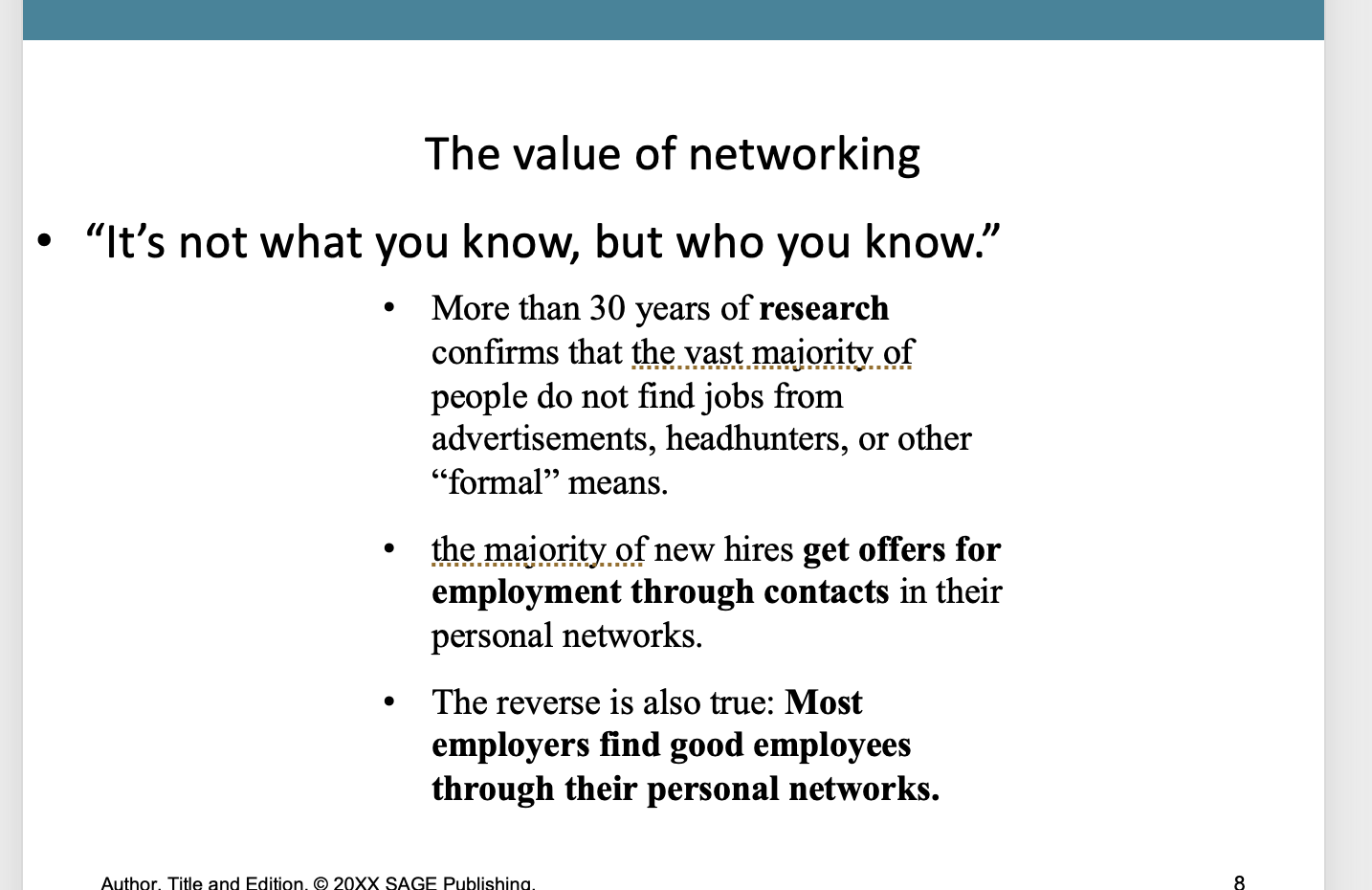 <p><strong>Networking is a vital tool for career exploration, offering valuable benefits. </strong>Networking Benefits for Career Exploration:</p><p>1.<strong><u>Job Referrals</u></strong>: Discover unadvertised job openings through networking, gaining a competitive advantage (<strong><u>beating the competition</u></strong>)</p><p>2.<strong><u>Mentoring Relationships</u></strong>: Network with experienced professionals who can offer tailored <mark data-color="#b3b424" style="background-color: rgb(179, 180, 36); color: inherit;">career advice and guidance and </mark><u><mark data-color="#b3b424" style="background-color: rgb(179, 180, 36); color: inherit;">advice on developing skills</mark></u><mark data-color="#b3b424" style="background-color: rgb(179, 180, 36); color: inherit;">.</mark></p><p>3.<strong>Industry Insights</strong>: <mark data-color="#4d96d2" style="background-color: rgb(77, 150, 210); color: inherit;">Engage with experts to stay updated on industry trends, advancements, and challenges.</mark> This knowledge gives youi a competitive edge and enable you to stay ahead in the field.</p><p>4.<strong>Collaboration and Partnerships</strong>: Networking opens doors to c<mark data-color="#7e11a6" style="background-color: rgb(126, 17, 166); color: inherit;">ollaborative projects and partnerships</mark>. You can form collaborative teams and initiate projects</p><p>●</p><p>§</p><p style="text-align: left;"></p><p>●</p><p>●</p><p style="text-align: left;"></p><p style="text-align: left;"></p><p style="text-align: left;"></p>