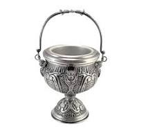<p>small, metal bucket containing holy water for blessings</p>