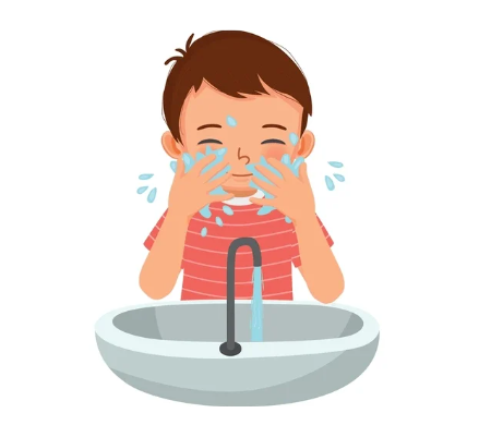 To wash face
