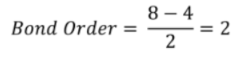 <p>Bond order = 2</p>