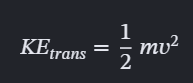 <p>If this is the formula for translational kinetic energy, </p><p>what is the formula for rotational kinetic energy?</p>