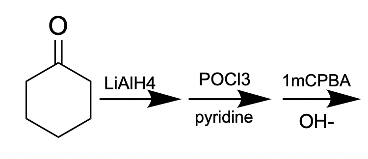 <p>Select the product after the following reactions</p>