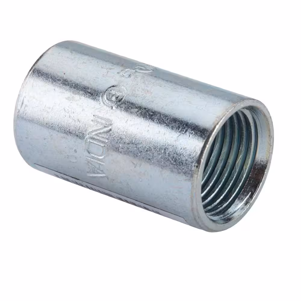<p>Threaded steel fitting used to join two sections of rigid conduit, ensuring a secure, grounded, and continuous protective path for electrical wiring.</p>