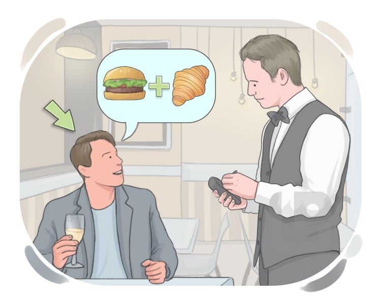 <p>A request for food or drink made by a customer in a restaurant.</p>