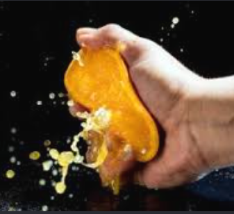 <p>squeeze <span>(v)</span></p>