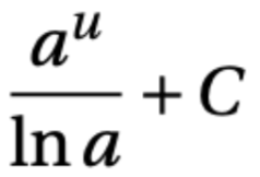 <p>a^u / (ln u) +C</p>