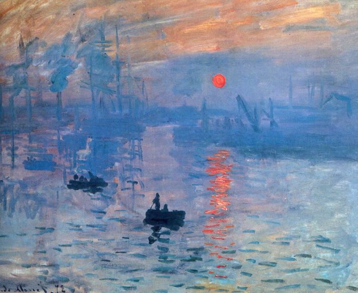<p>Clade Monet, Impression - Sunrise, 1872</p>