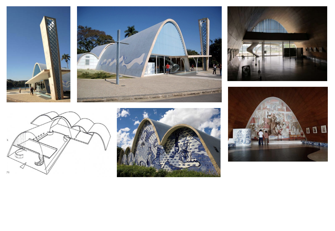 <p>14) Oscar Niemeyer, Church of St. Francis, Belo Horizonte, Brazil, 1943 </p>