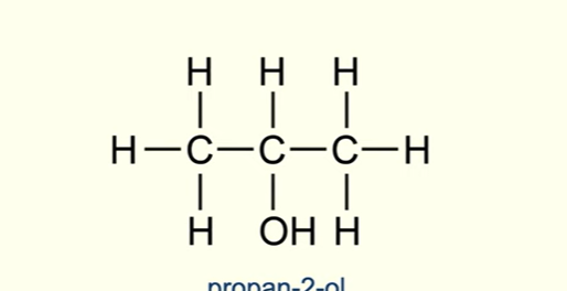 <p>The carbon atom is bonded to hydroxyl group, is bonded to two other carbon atoms</p>