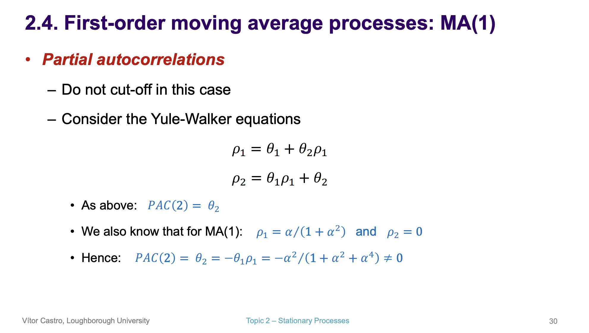 <p>Cut off after the first lag</p>