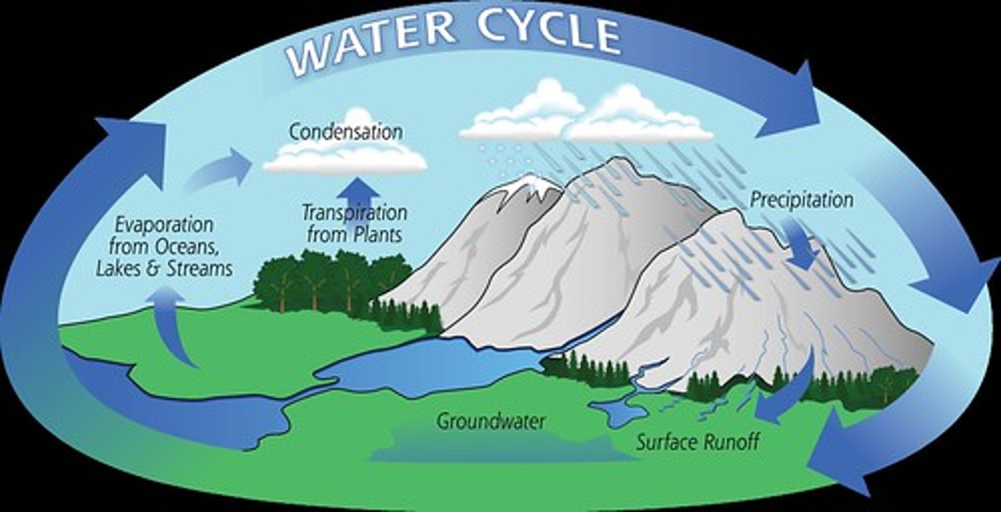 <p>A renewable resource that will always be available through the water cycle</p>
