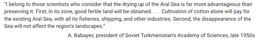 <p>Which of the following best explains why the Soviet Union was willing to undertake projects such as the one discussed in the passage?</p>