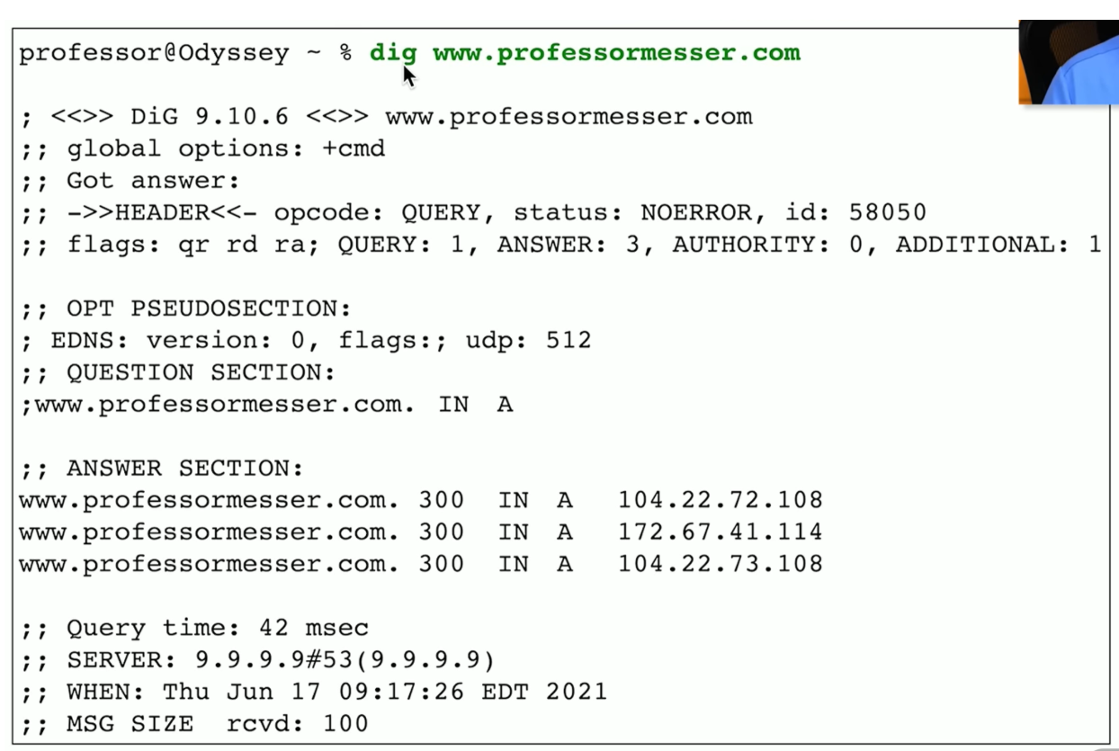<p>A: Maps a hostname to an IPv4 address</p>