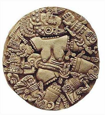 <p>Templo Mayor</p><ul><li><p>Unknown</p></li><li><p>1375-1520 CE</p></li></ul><p>*bells on cheeks mother falls</p><p>*mexico, aztec</p><p>*90 ft tall</p><p>*stone, jadeite, and basalt</p>