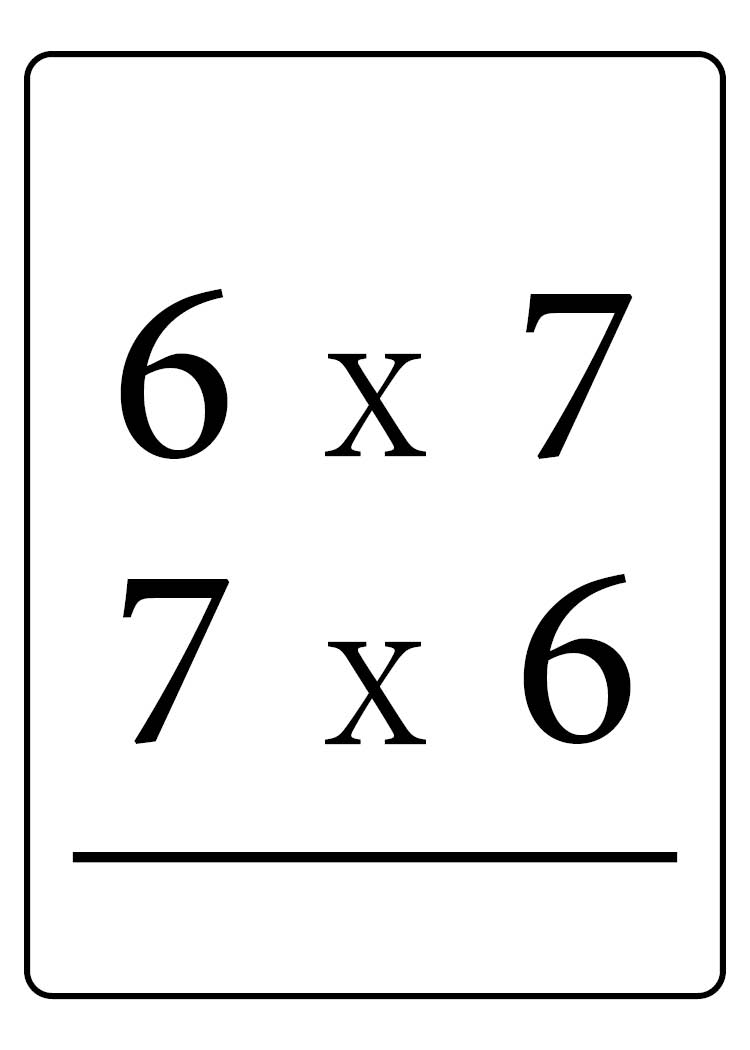 <p>6×7 or 7×6 = ?</p>