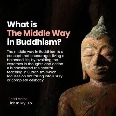 <p><span><span>A balanced way of living, avoiding extremes. [Sống quân bình, tránh hai cực đoan.]</span></span></p>