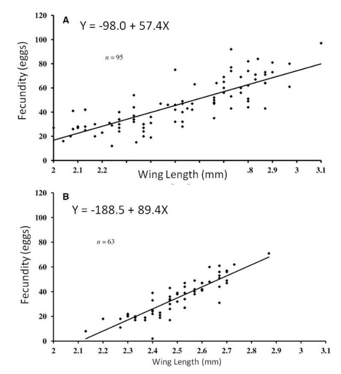<p>Which species (graph A or B) has a higher slope value?</p><p></p>