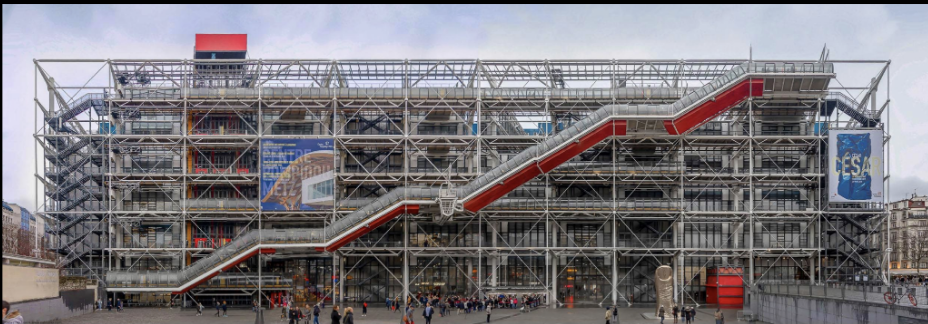 <p>Describe the overall architecture of the Centre Pompidou and its significance  </p>