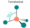 <p>4 electron dense areas 0 lone pairs</p>