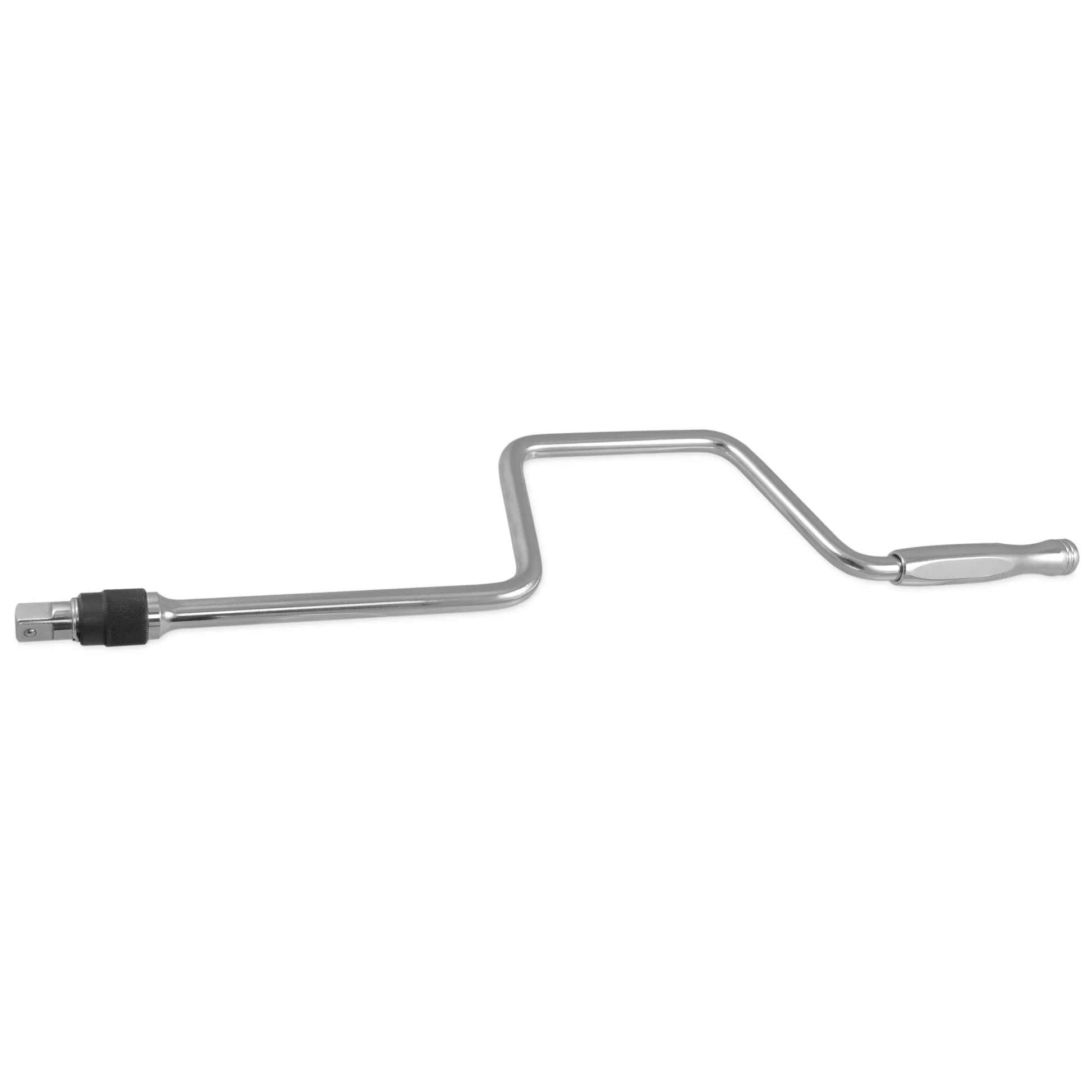 <p>Hand tool with a crank-style rotating handle and ratcheting socket drive that allows fast tightening or loosening of nuts and bolts.</p>