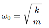 <p>System has its own preferred oscillation speed, named as natural frequency. Tells us how fast (rad/s or Hz) the system vibrates naturally when set to motion without damping and without external force. Depends on the ratio between stiffness and mass</p>