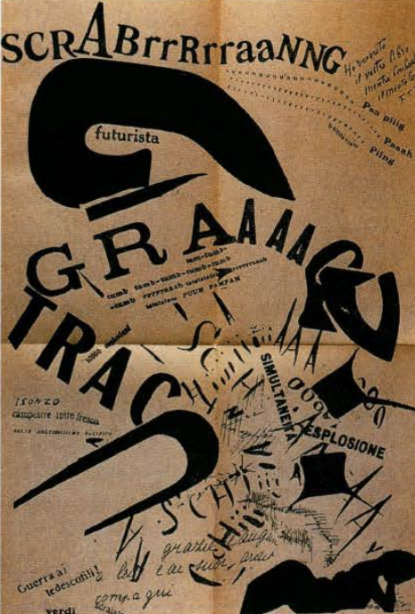 <p>-Since Gutenberg’s invention of movable type, <strong>rigorous horizontal and vertical structure Futurism DISRUPTS this convention—it is all about FREEDOM from Tradition</strong></p>