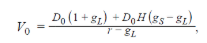 <p>H= Half life in years of high growth period</p>