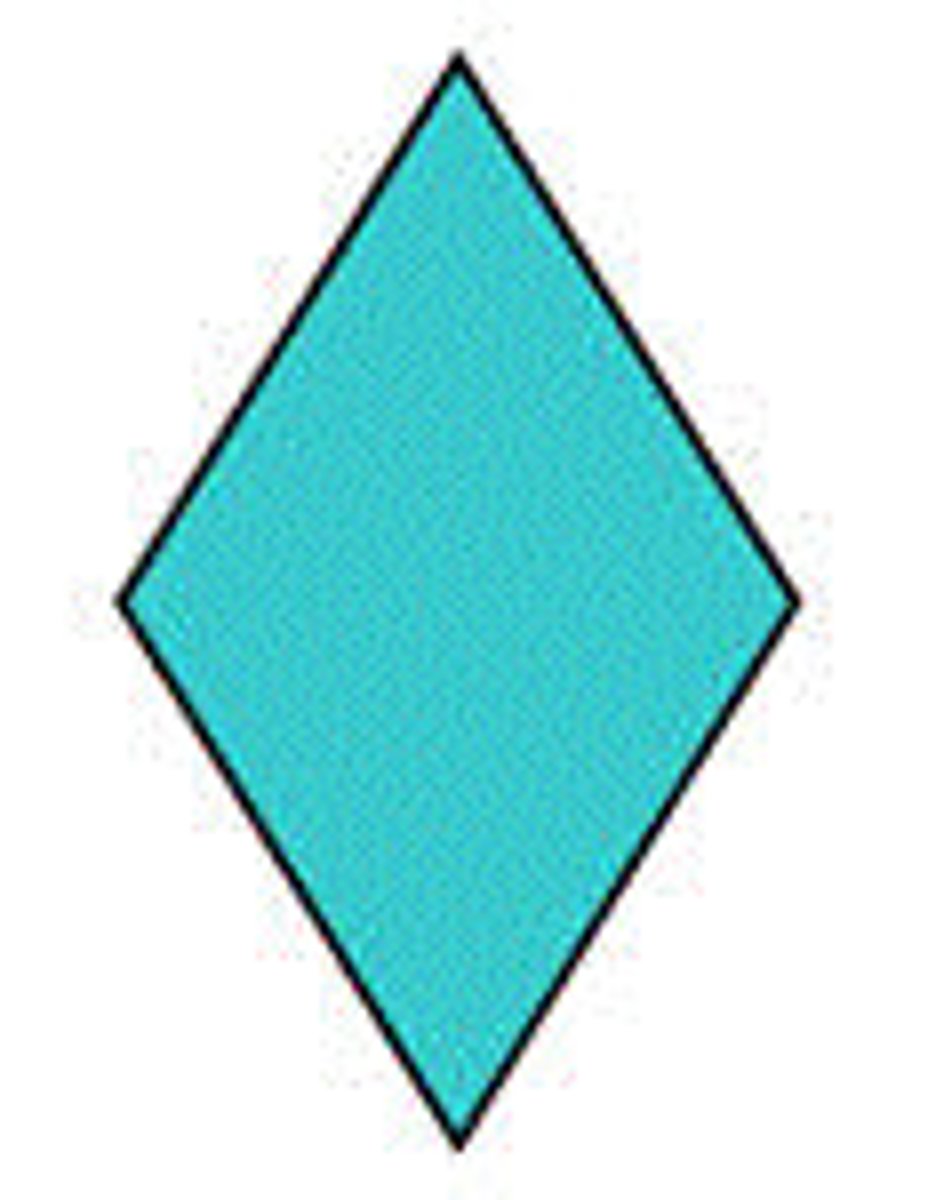 <p>a 2D shape with 4 equal sides but no right angles</p>