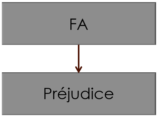 <p>Rechardue d’un lien direct entre la faute de l’auteur (ou le fait générateur) et le préjudice</p>