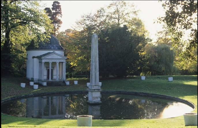 <p>The Chiswick house is very roman in its decor, supporting obelisks and a pantheon like roman structure in its garden/pond area. </p>