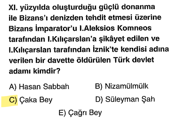 <p>Bizans İmparatoru I. Aleksios, Çaka Bey’in güçlenmesinden korkup damadı olan I. Kılıçarslan’ı ona karşı kışkırtmıştır.</p>