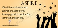 <p>to seek, attain, or achieve a goal</p><p>Tim _______ to be the valedictorian of his class at graduation and studied hard to reach that goal.</p>